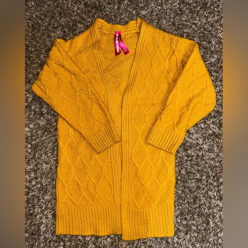 Adorable boutique cardigan. Mustard yellow. Size XSmall. 6/6x.